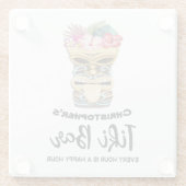 Funny Retro Tiki Bar Party Glasuntersetzer (Rückseite)