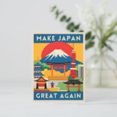 Funny Retro Travel Japan Tourismus Spaß Postkarte (Stehend Vorderseite)