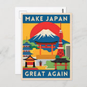 Funny Retro Travel Japan Tourismus Spaß Postkarte (Vorne/Hinten)
