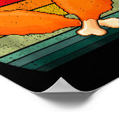 Funny Retro Turkey Day Leg It's Leg Day Thanksgivi Poster (Ecke)