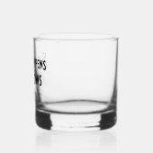 Funny Retro Typografy Custom Bachelor Party Whiskyglas (Links)