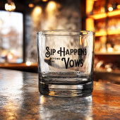 Funny Retro Typografy Custom Bachelor Party Whiskyglas