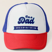 Funny Retro Vater - Der Kaffee ist mein einziger h Truckerkappe (Vorderseite)