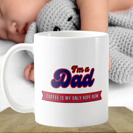 Funny Retro Vater - Kaffee ist mein einziger hoffn Kaffeetasse
