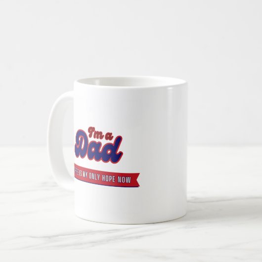 Funny Retro Vater - Kaffee ist mein einziger hoffn Kaffeetasse (Vorderseite Links)