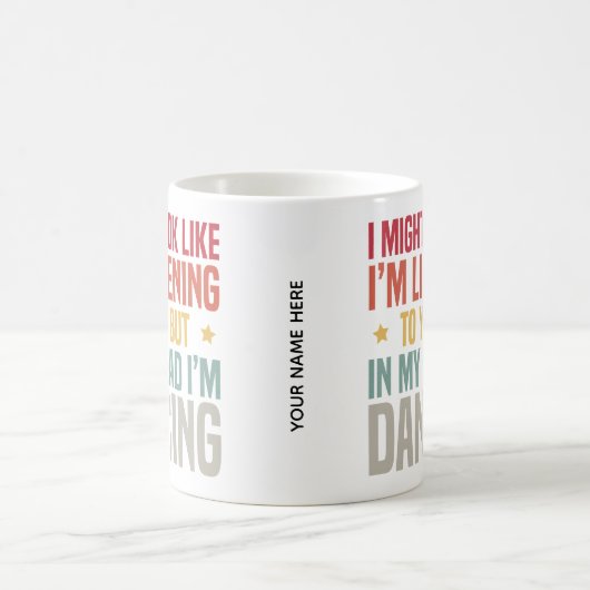 Funny Retro Vintag Ballerina Dancer Kaffeetasse (Mittel)