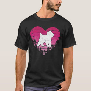 Funny Retro Vintag Heart Brussels Griffon Dog Val T-Shirt