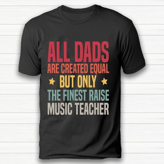 Funny Retro Vintag Music Teacher Black T-Shirt