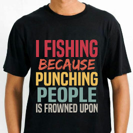 Funny Retro Vintag Outdoor Fishing Lover Black T-Shirt