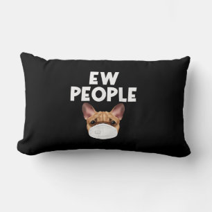 Funny Retro Vintage Bulldog tragende Maske Ew Peop Lendenkissen