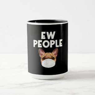 Funny Retro Vintage Bulldog tragende Maske Ew Peop Tasse