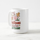 Funny Retro Vintage Weihnachtskalorien Dont Count Kaffeetasse (Vorderseite Links)