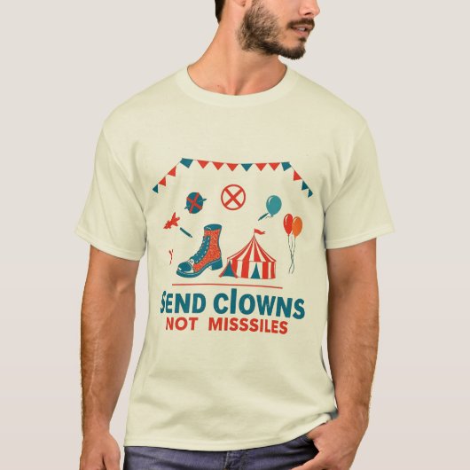 Funny Retro Vintager Anti War Statement T - Shirt (Vorderseite)