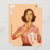 Funny Retro-Vorschlag Postkarte (Vorne/Hinten)