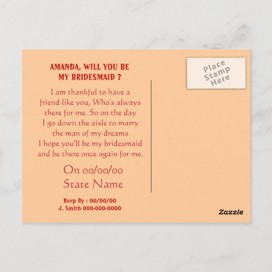 Funny Retro-Vorschlag Postkarte (Rückseite)