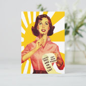 Funny Retro wirst du mein Einladung (Stehend Vorderseite)