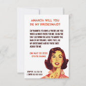 Funny Retro wirst du mein Einladung (Rückseite)