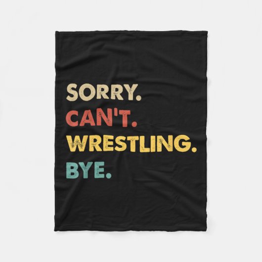 Funny Retro Wrestling Sorry kann nicht durch Wrest Fleecedecke (Vorderseite)