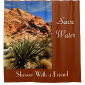 Funny Rett Water Desert Landschaft Duschvorhang (Vorderseite)