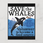 Funny Rettete den Whales Satire Spoof Orca Postkarte (Vorderseite)