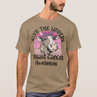 Funny Rettete die Udder Leopard Kuh Bauer Brust ka T-Shirt