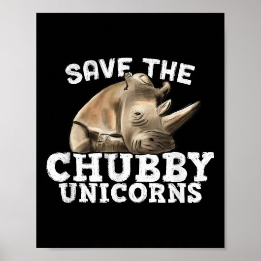 Funny Rettete The Chubby Unicorns - Artful Fat Rhi Poster (Vorne)