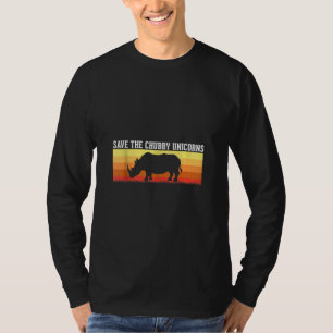 Funny Rettete The Chubby Unicorns Fat Rhino Vintag T-Shirt