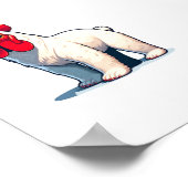 Funny Rettete The Pollo Bear Wall Art Poster (Ecke)