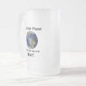 Funny Rettete unser Planet Zitat Mattglas Bierglas (Vorderseite Links)