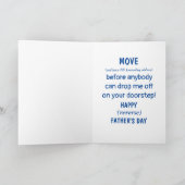 FUNNY "REVERSE" VATERTAG KARTE (Innenseite)