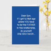 FUNNY "REVERSE" VATERTAG KARTE (Gelbe Blume)