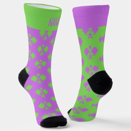 Funny Reversed Pickleball Crew Socks Socken (Gewinkelt)