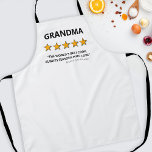 Funny Review | Best Cook Oma Schürze<br><div class="desc">Personalisierte,  einzigartige Schürze mit dem Titel "GRANDMA",  mit 5 von 5 Goldstars,  eine hervorragende Rezension,  die "die weltbeste Koch,  immer Saison mit Liebe",  und die Kindernamen. Der Titel kann in Großvater,  Mutter,  Vater oder andere Verwandte geändert werden.</div>