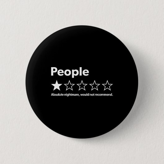 Funny Review People Absolute würde nicht empfehlen Button (Vorderseite)
