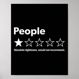 Funny Review People Absolute würde nicht empfehlen Poster
