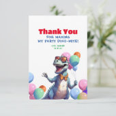 Funny Rex Dinosaur Birthday Danke Foto (Stehend Vorderseite)