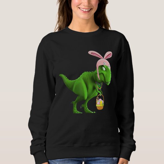 Funny Rex Osterhase mit Eiern Sweatshirt (Vorderseite)