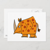 Funny Rhino Cartoon Postkarte (Vorne/Hinten)