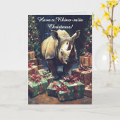 Funny Rhino Christmas Card Karte (Gelbe Blume)