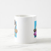 Funny Rhino Nimm es Easy Summer Pool Cartoon Kaffeetasse (Mittel)