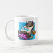 Funny Rhino Nimm es Easy Summer Pool Cartoon Kaffeetasse (Links)