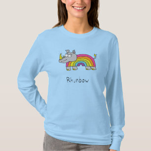 Funny Rhino Rainbow Niedlich Kids Cartoon T-Shirt