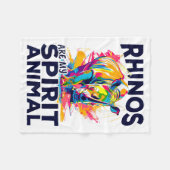 Funny Rhino Rhinozeros Animal Rhinos Are My Srit A Fleecedecke (Vorderseite (Horizontal))