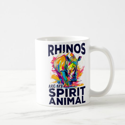 Funny Rhino Rhinozeros Animal Rhinos Are My Srit A Kaffeetasse (Rechts)