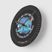 Funny Rhinos sind nur Unicorns Quote Cartoon Runde Wanduhr (Winkel)