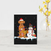 Funny Rhodesian Ridgeback Dog Christmas Snowman Xm Karte (Gelbe Blume)