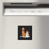 Funny Rhodesian Ridgeback Dog Christmas Snowman Xm Magnet (In Situ (Geschirrspüler))