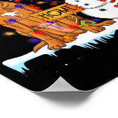 Funny Rhodesian Ridgeback Dog Christmas Snowman Xm Poster (Ecke)