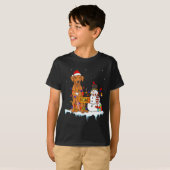 Funny Rhodesian Ridgeback Dog Christmas Snowman Xm T-Shirt (Vorne ganz)