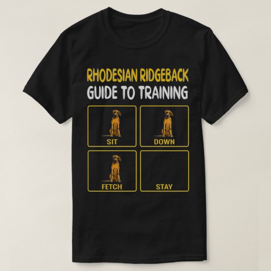 Funny Rhodesian Ridgeback Guide To Training Dog Ob T-Shirt (Design vorne)